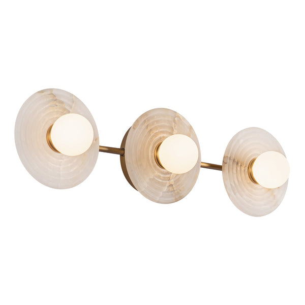 Manzanita 22" LED Wall/Vanity Light, Vintage Brass/Alabaster