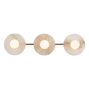 Manzanita 22" LED Wall/Vanity Light, Vintage Brass/Alabaster
