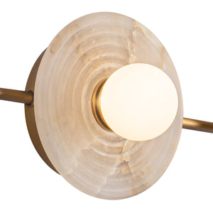 Manzanita 22" LED Wall/Vanity Light, Vintage Brass/Alabaster