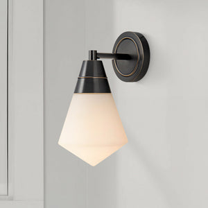 Thatchford 6" One-Light Wall/Vanity Light, Urban Bronze/Opal Matte Glass