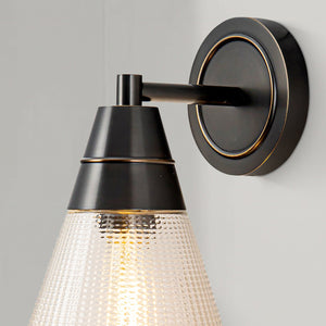 Thatchford 6" One-Light Wall/Vanity Light, Urban Bronze/Prismatic Glass