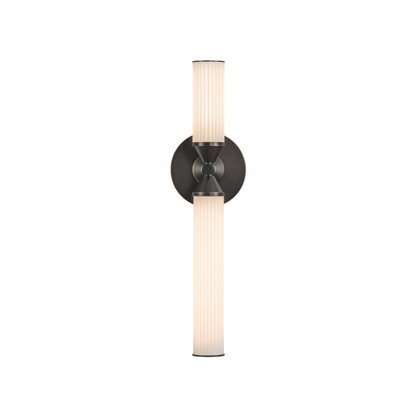 Nayler 18" LED Wall/Vanity Light, Urban Bronze/Frosted Ribbed Glass