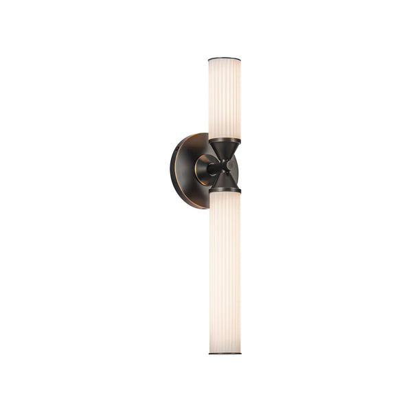 Nayler 18" LED Wall/Vanity Light, Urban Bronze/Frosted Ribbed Glass
