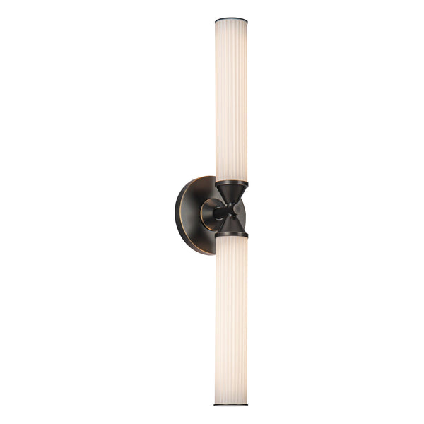 Nayler 22" LED Wall/Vanity Light, Urban Bronze/Frosted Ribbed Glass