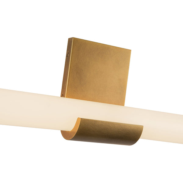 Novella 6" LED Vanity Light, Vintage Brass