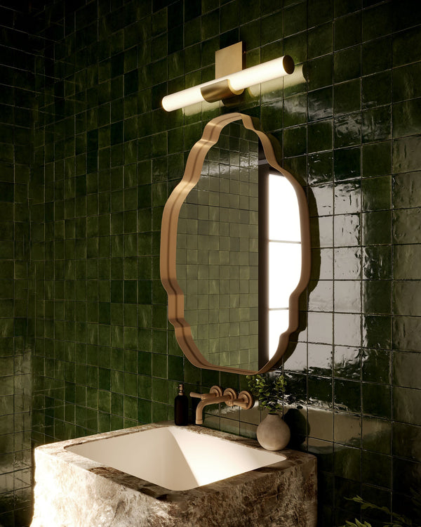 Novella 6" LED Vanity Light, Vintage Brass
