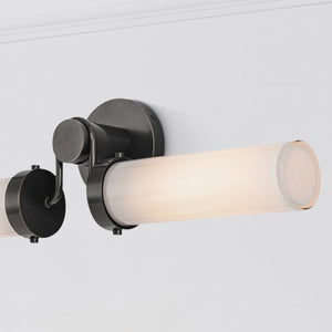 Mandelo Twin 23" Two-Light Wall/Vanity Light, Urban Bronze/Glossy Opal