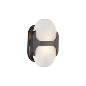 Aldrin 9" Wall/Vanity Light, Urban Bronze/Alabaster