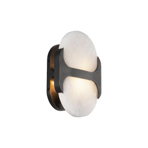 Aldrin 9" Wall/Vanity Light, Urban Bronze/Alabaster