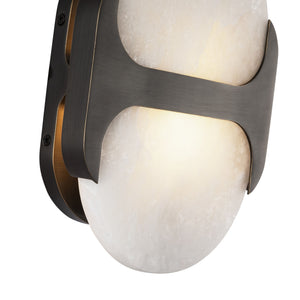 Aldrin 9" Wall/Vanity Light, Urban Bronze/Alabaster