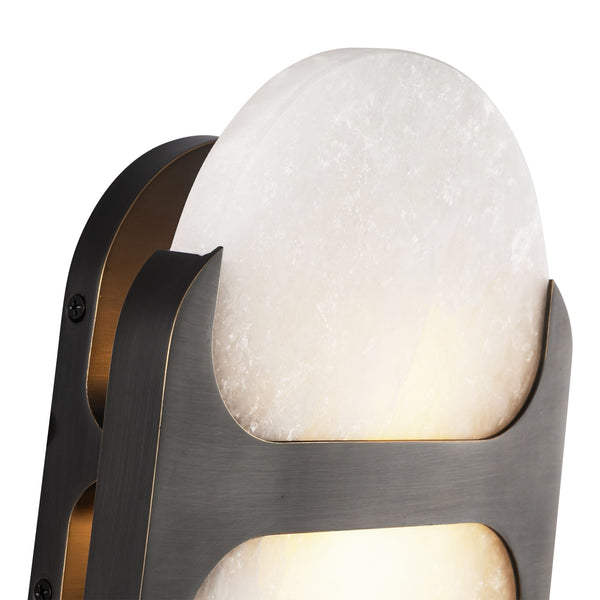 Aldrin 9" Wall/Vanity Light, Urban Bronze/Alabaster