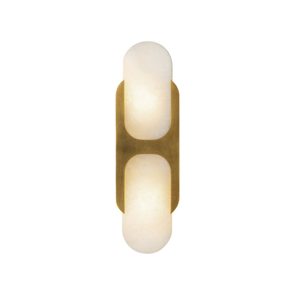 Aldrin 14" Wall/Vanity Light, Vintage Brass/Alabaster