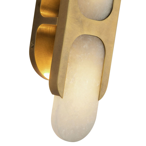 Aldrin 14" Wall/Vanity Light, Vintage Brass/Alabaster