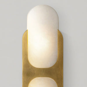 Aldrin 14" Wall/Vanity Light, Vintage Brass/Alabaster