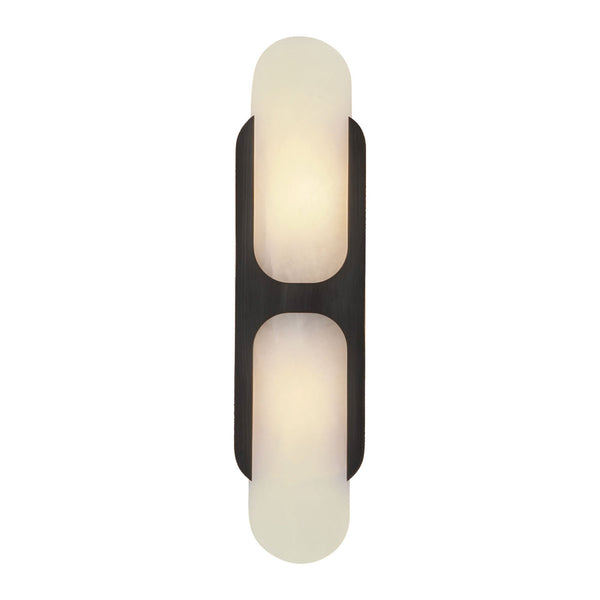 Aldrin 17" Wall/Vanity Light, Urban Bronze/Alabaster