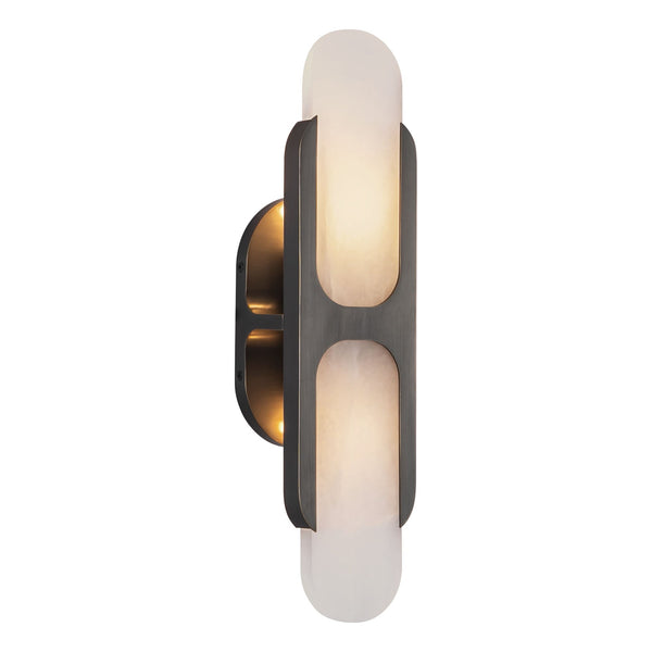 Aldrin 17" Wall/Vanity Light, Urban Bronze/Alabaster