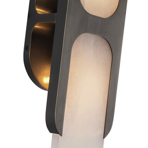 Aldrin 17" Wall/Vanity Light, Urban Bronze/Alabaster