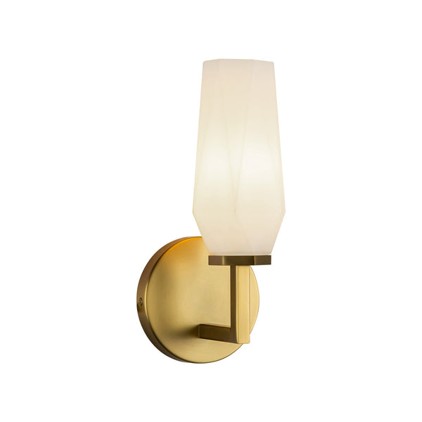 Ratana 10" Vanity Sconce, Brushed Gold/Opal Glass