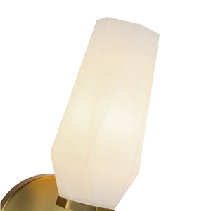 Ratana 10" Vanity Sconce, Brushed Gold/Opal Glass