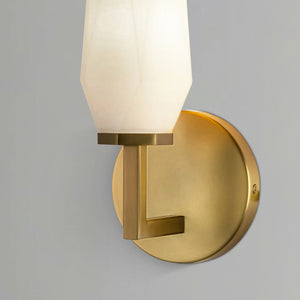 Ratana 10" Vanity Sconce, Brushed Gold/Opal Glass