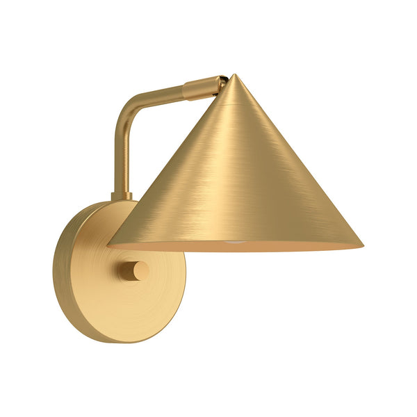 Aly 7" Vanity Wall Sconce, Brushed Gold
