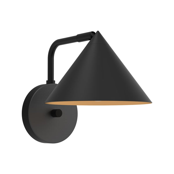 Aly 7" Vanity Wall Sconce, Matte Black