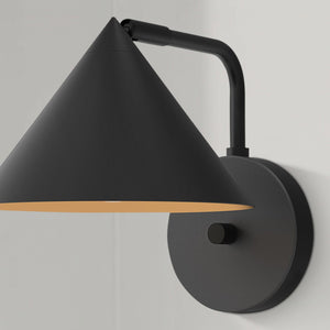 Aly 7" Vanity Wall Sconce, Matte Black