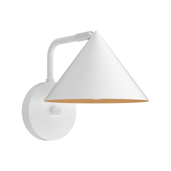 Aly 7" Vanity Wall Sconce, White