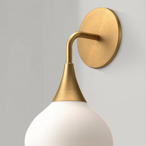Hollis 6" One-Light Wall/Vanity Light, Aged Gold/Opal Matte Glass