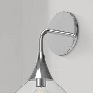 Hollis 6" One-Light Wall/Vanity Light, Chrome/Clear Glass