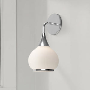Hollis 6" One-Light Wall/Vanity Light, Chrome/Opal Matte Glass