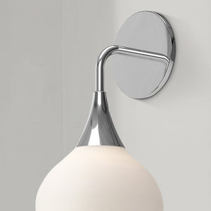 Hollis 6" One-Light Wall/Vanity Light, Chrome/Opal Matte Glass