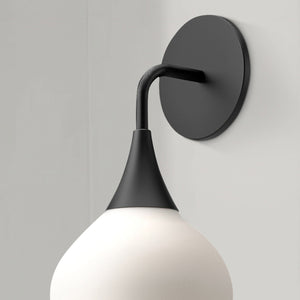 Hollis 6" One-Light Wall/Vanity Light, Matte Black/Opal Matte Glass