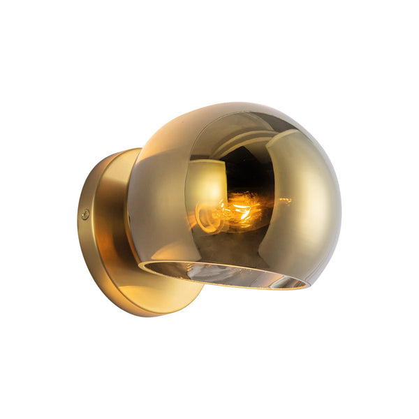 Wimberly 6" One-Light Wall/Vanity Light, Brushed Gold/Copper Glass