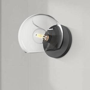 Wimberly 6" One-Light Wall/Vanity Light, Clear Glass/Matte Black