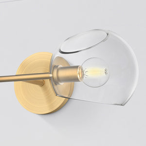 Wimberly 17" Two-Light Wall/Vanity Light, Brushed Gold/Clear Glass