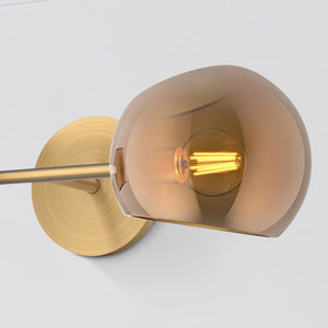 Wimberly 17" Two-Light Wall/Vanity Light, Brushed Gold/Copper Glass