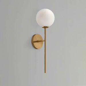 Mercer 18" One-Light Wall/Vanity Light, Aged Gold/Opal Matte Glass