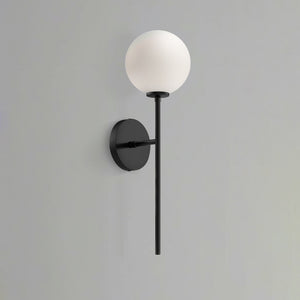 Mercer 18" One-Light Wall/Vanity Light, Matte Black/Opal Matte Glass
