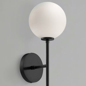 Mercer 18" One-Light Wall/Vanity Light, Matte Black/Opal Matte Glass