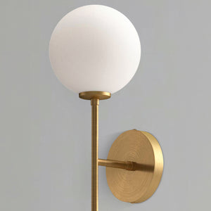 Mercer 22" Two-Light Wall/Vanity Light, Aged Gold/Opal Matte Glass