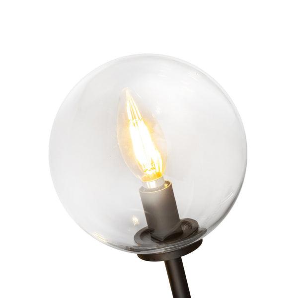 Mercer 22" Two-Light Wall/Vanity Light, Matte Black/Clear Glass