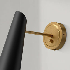 Archer 7" One-Light Wall/Vanity Light, Aged Gold/Matte Black