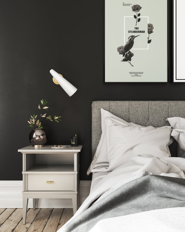 Archer 7" One-Light Wall/Vanity Light, Aged Gold/White