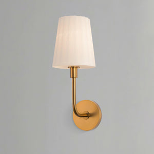 Lydian 6" One-Light Wall/Vanity Light, Aged Gold/Opal Matte Glass