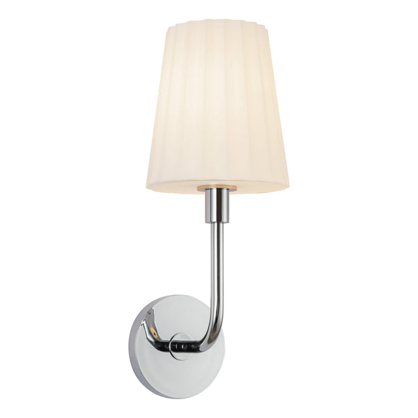 Lydian 6" One-Light Wall/Vanity Light, Chrome/Opal Matte Glass