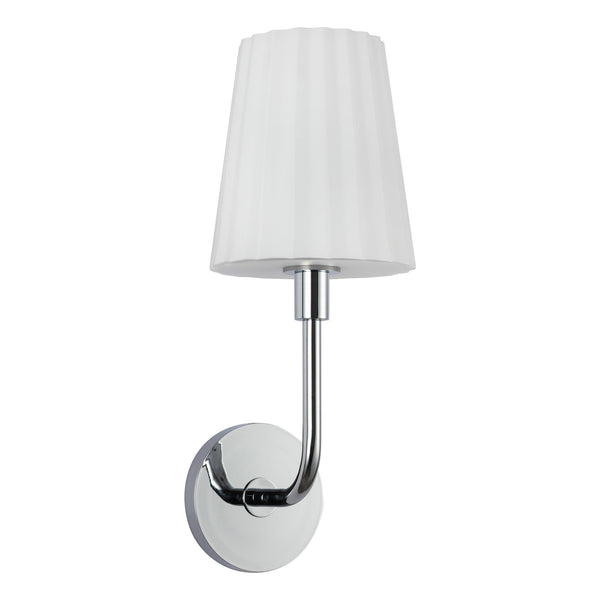Lydian 6" One-Light Wall/Vanity Light, Chrome/Opal Matte Glass