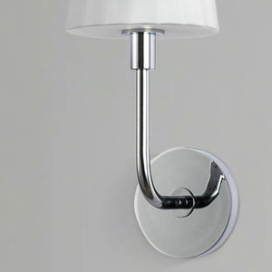 Lydian 6" One-Light Wall/Vanity Light, Chrome/Opal Matte Glass