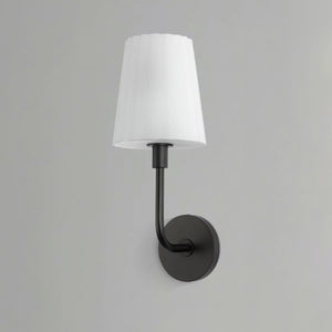 Lydian 6" One-Light Wall/Vanity Light, Matte Black/Opal Matte Glass
