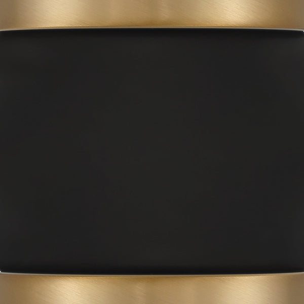 Arlo 16.25" Two Light Flush Mount, Vibrant Gold with Matte Black